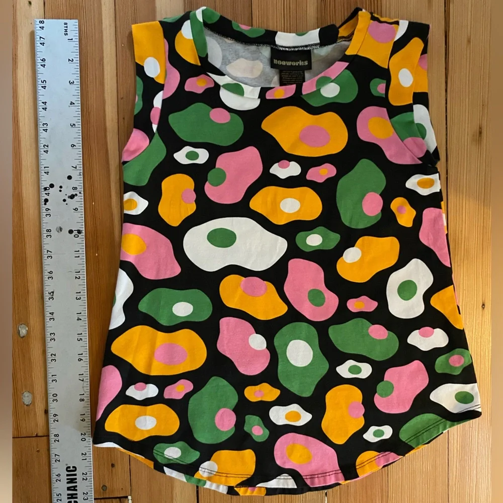 NOOWORKS Egg Print NWOT Tank size Small - Picture 2 of 7